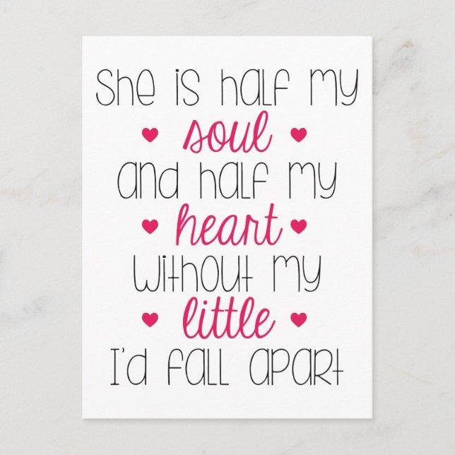 Postal Sin mi pequeño (Anverso)