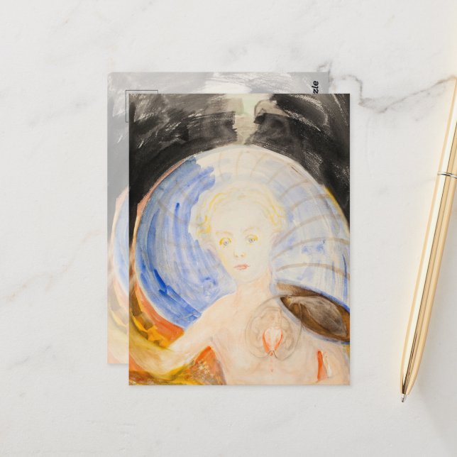 Postal Sin título, 1934, de Hilma af Klint (Anverso/Reverso In Situ)