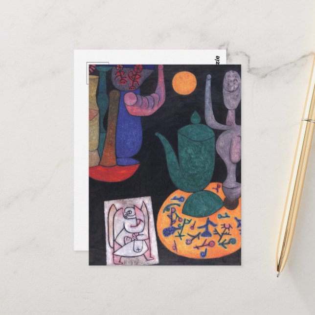 Postal Sin título (Vida fija) de Paul Klee, Resumen de ar (Anverso/Reverso In Situ)