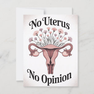 Postal Sin Uterus Sin Opinión