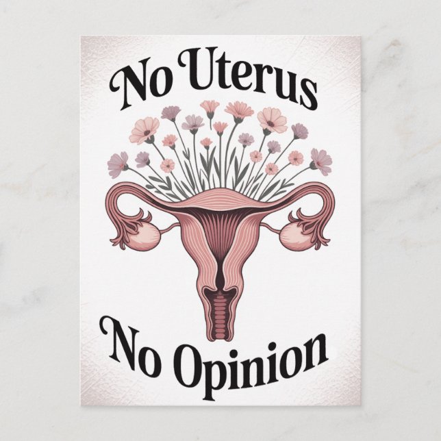 Postal Sin Uterus Sin Opinión (Anverso)