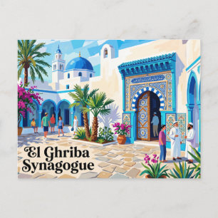 Postal Sinagoga El Ghriba Túnez