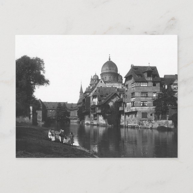 Postal Sinagoga en Nuremberg, c.1910 (Anverso)