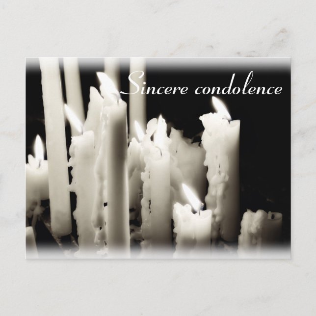 Postal Sincera condolencia (Anverso)