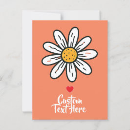 Postal sincera de margarita - Arte floral lúdico