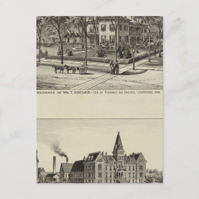 Postal Sinclair Residence, Kansas (Anverso)