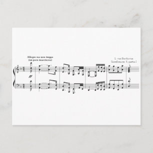 Postal Sinfonía de Beethoven #9 (Negro)