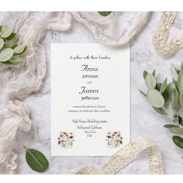 Postal Sinfonía de flores silvestres: arte acuático vibra (Subido por el creador)