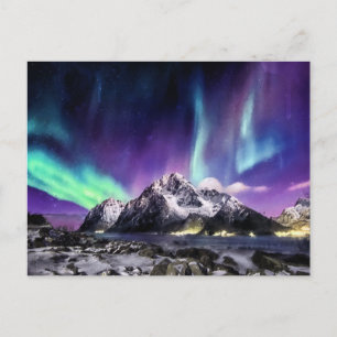 Postal Sinfonía De Luces - Hermoso Paisaje Aurora