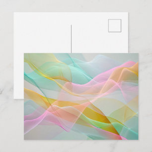 Postal Sinfonía de Pastel de Cintas Sutiles Flotantes