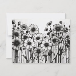 Postal Sinfonía floral monocromática