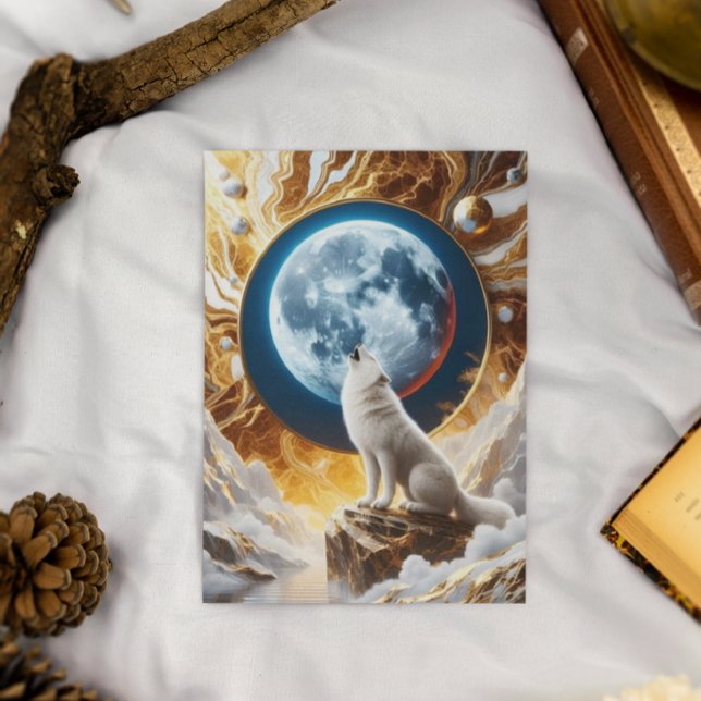 Postal Sinfonía Lunar: La Serenata de un Lobo (Subido por el creador)