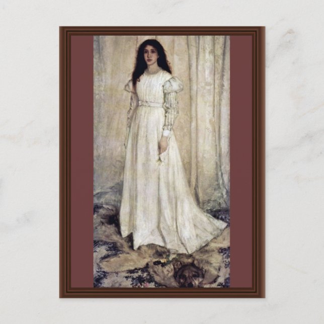 Postal Sinfonía No 1 En Chicas Sabios En Blanco Por James (Anverso)