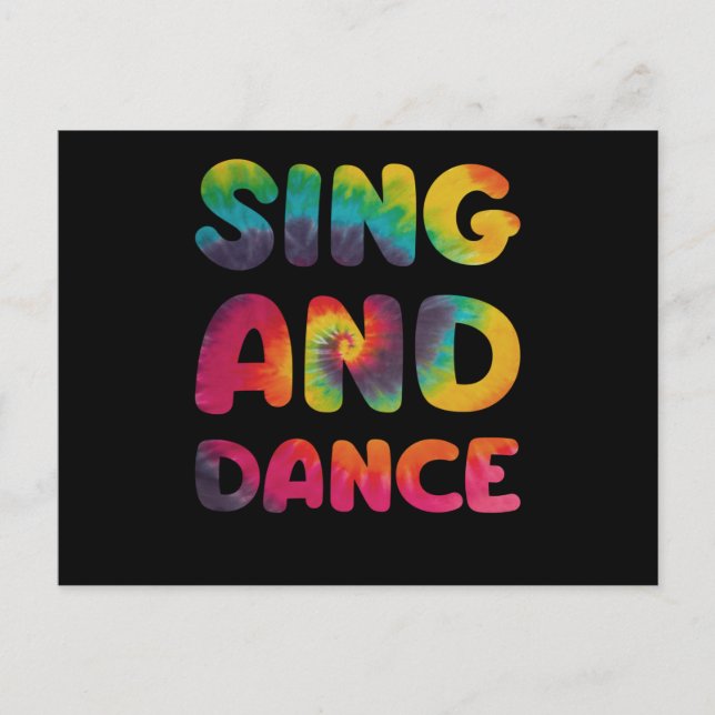 Postal Sing and Dance Hippie Tie Dye (Anverso)