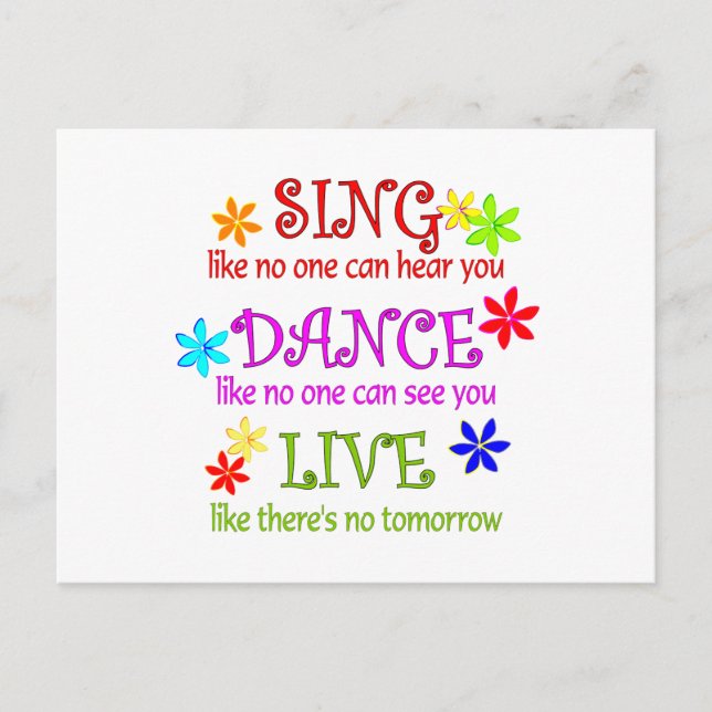 Postal Sing Dance Live (Anverso)