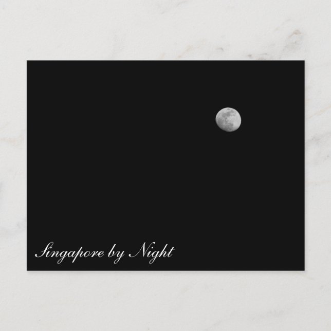 Postal Singapur de noche (Anverso)