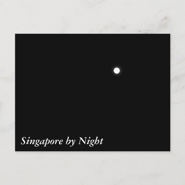 Postal Singapur de noche (Anverso)