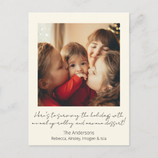 Postal Single Photo Holiday Postcard