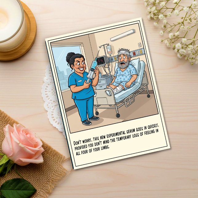 Postal Sinister Nurse Prepares Injection Get Well (Subido por el creador)