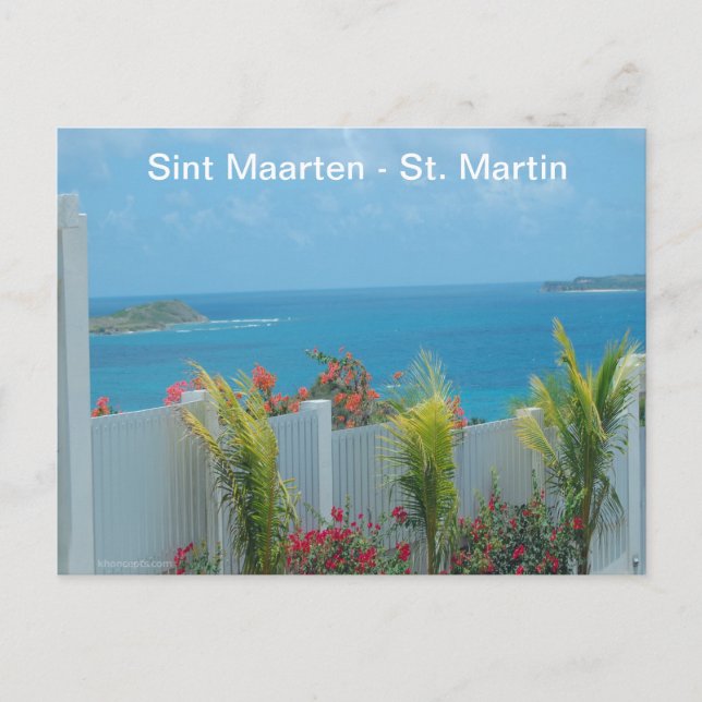 Postal Sint Maarten - Parque marino azul del océano St. M (Anverso)