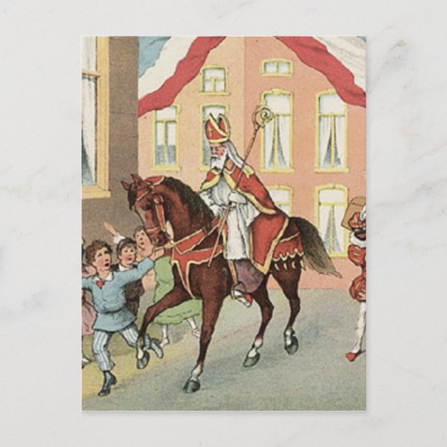 Postal Sinterklaas Dutch St. Nick Vintage (Anverso)