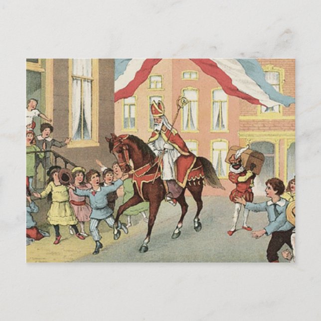 Postal Sinterklaas Dutch St. Nick Vintage (Anverso)