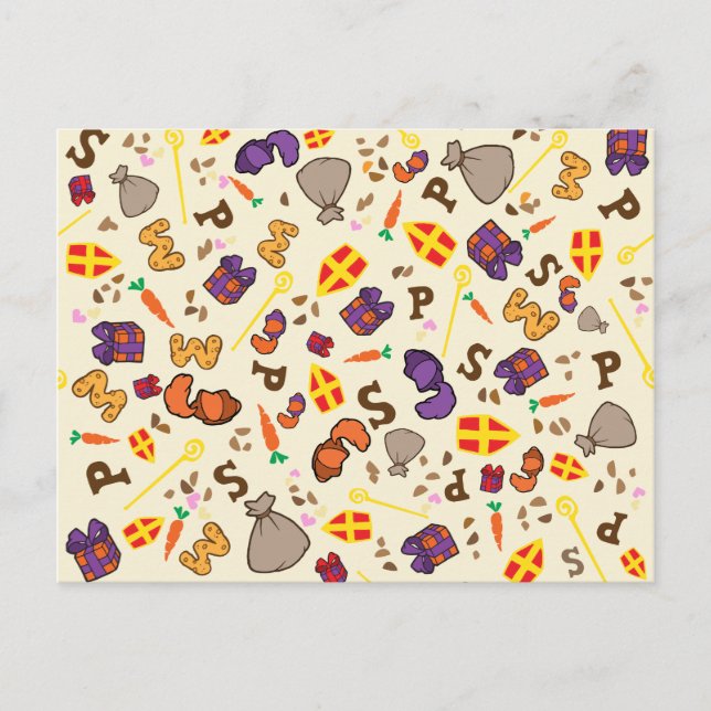 Postal Sinterklaas kaart (Anverso)