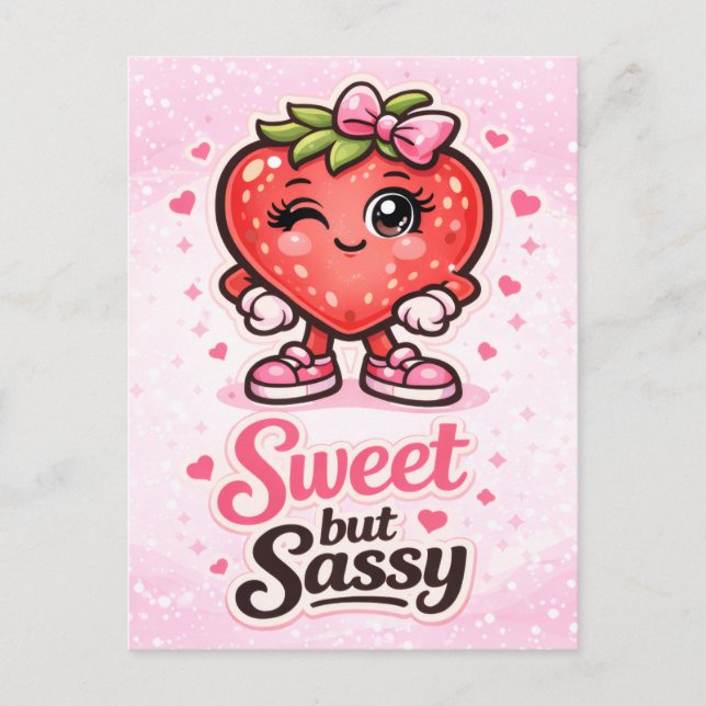 Postal Sintiéndose afrutado - Dulce pero Sassy - Amantes  (Anverso)