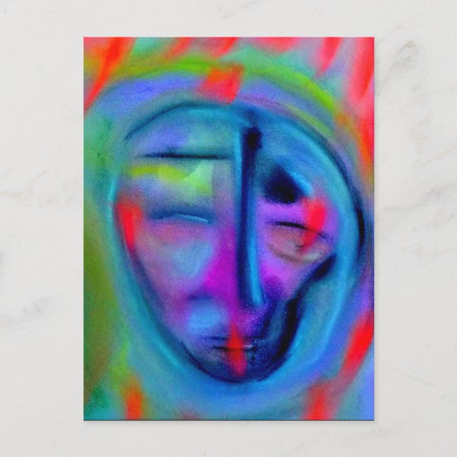 Postal Sintiéndose azul (Anverso)