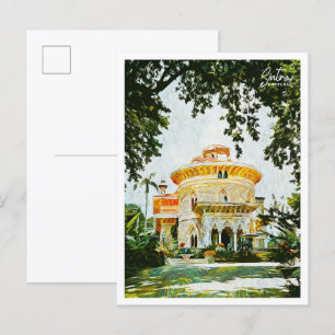 Postal Sintra Portugal Hermoso paisaje de pintura al óleo
