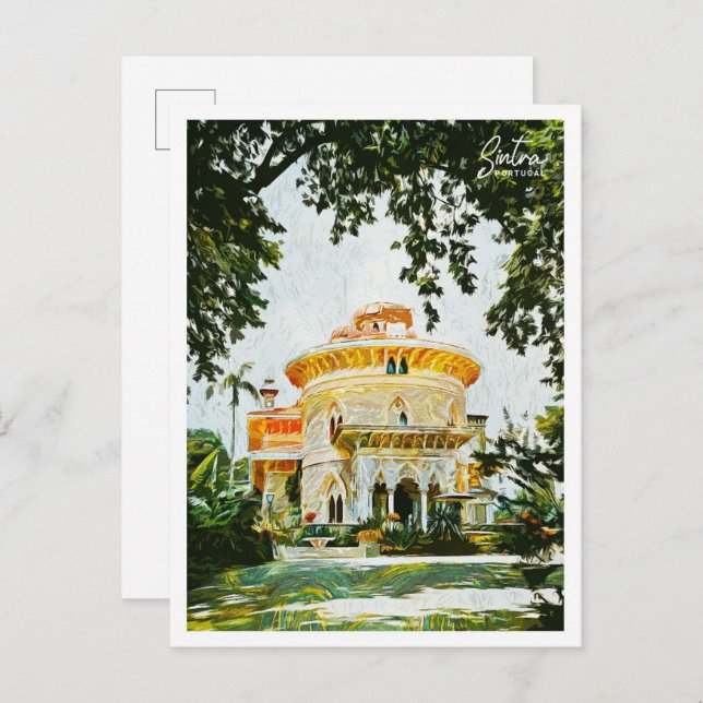 Postal Sintra Portugal Hermoso paisaje de pintura al óleo (Anverso / Reverso)