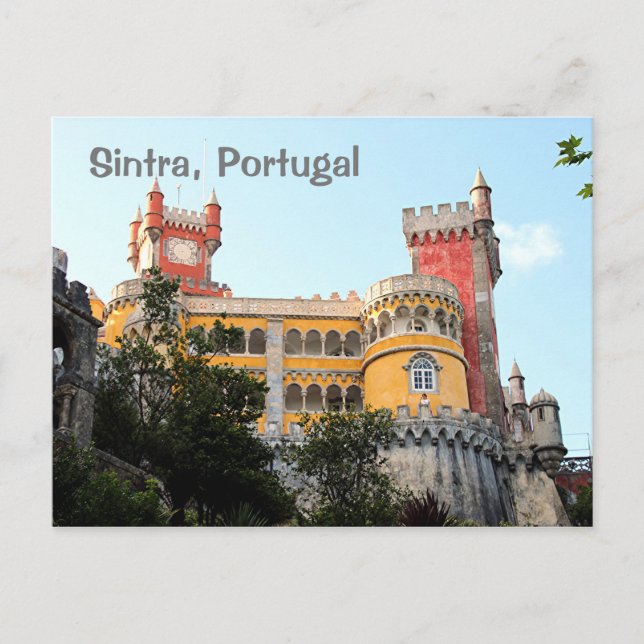 Postal Sintra, Portugal: Palacio de Pena, cerca de Lisboa (Anverso)