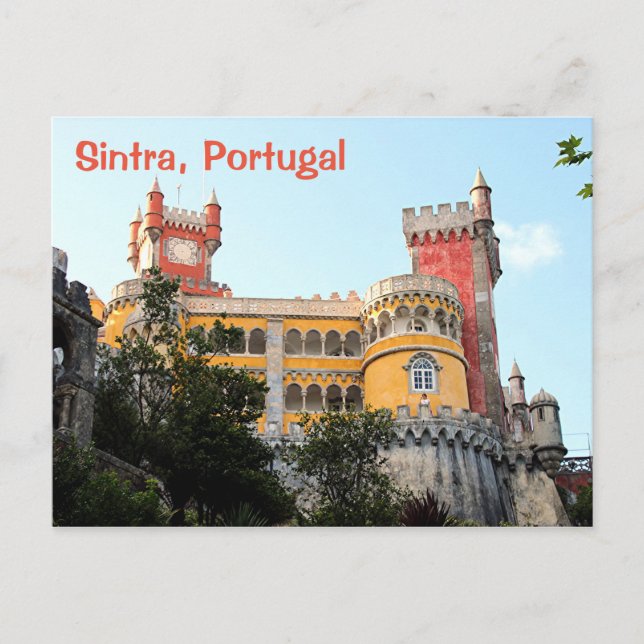 Postal Sintra, Portugal: Palacio Pena, cerca de Lisboa (Anverso)