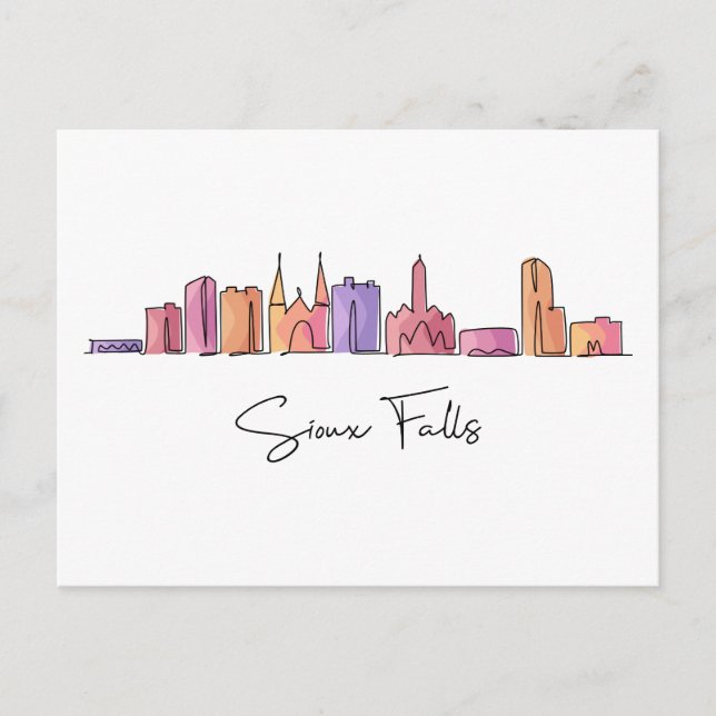 Postal Sioux Falls DAKOTA DEL SUR (Anverso)