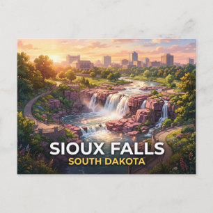 Postal Sioux Falls Dakota del Sur Viajes de Anime