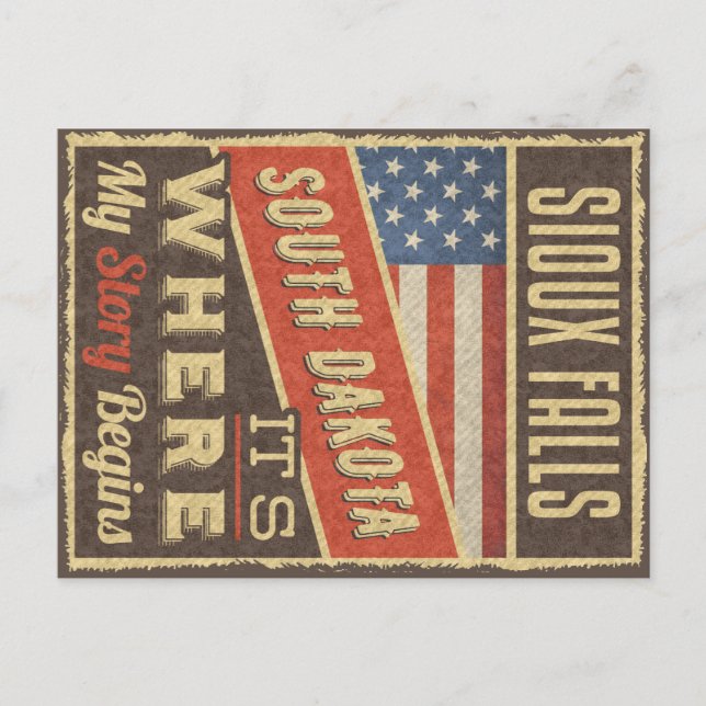 Postal Sioux Falls South Dakota (Anverso)