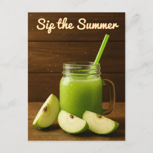 Postal Sip the Summer - Zumo de manzana verde y fruta fre