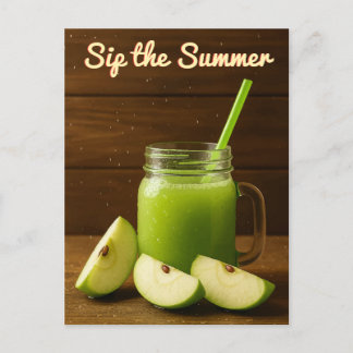 Postal Sip the Summer - Zumo de manzana verde y fruta fre