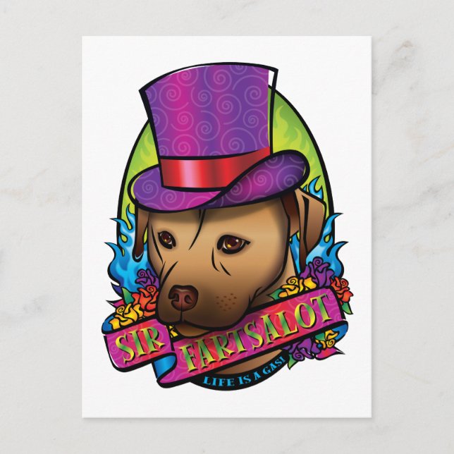 Postal Sir Fartsalot (Anverso)