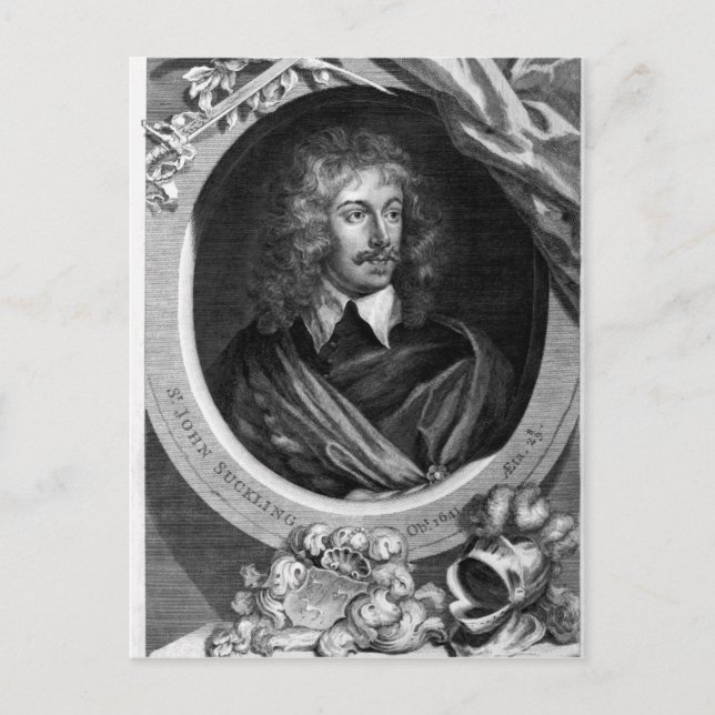 Postal Sir John Suckling (Anverso)