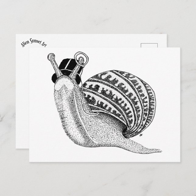 Postal Sir Peter the Snail (Anverso / Reverso)