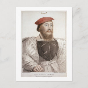 Postal Sir Thomas Boleyn (1477-1539) grabado por Francesc