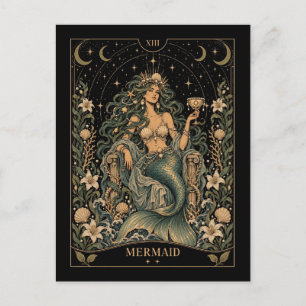 Postal Sirena, Arte del Tarot Starlit