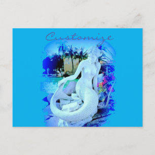 Postal Sirena blanca sentada Thunder_Cove