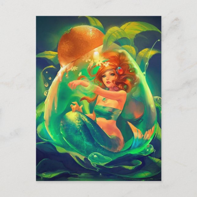 POSTAL SIRENA BURBUJA RADIANTE (Anverso)