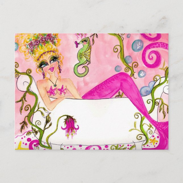 Postal Sirena de baño (Anverso)
