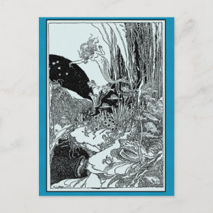 Postal Sirena de bonito bajo el mar