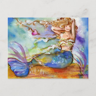 Postal Sirena de Corazón