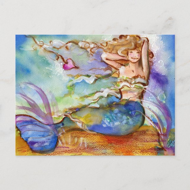 Postal Sirena de Corazón (Anverso)