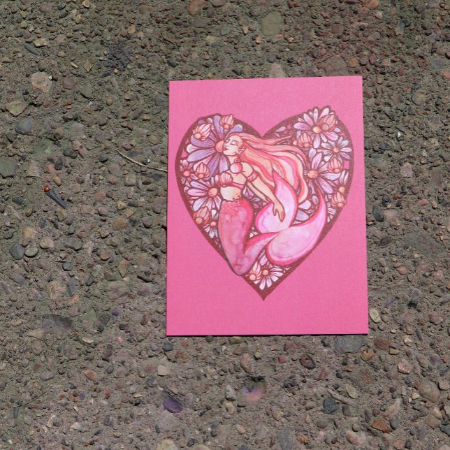 Postal Sirena de corazón (Subido por el creador)